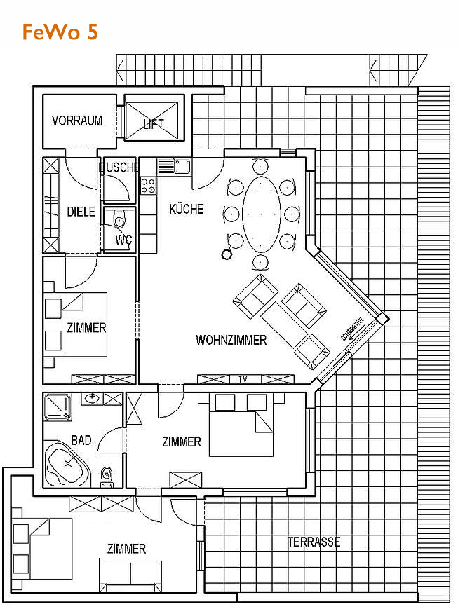 Grundriss Ferienwohnung 5